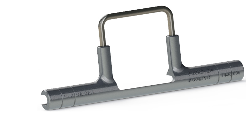 Foto da luva de emenda de estribo.